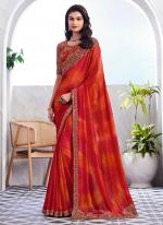 Silk Multi Color Party Wear Embroidery Work Saree